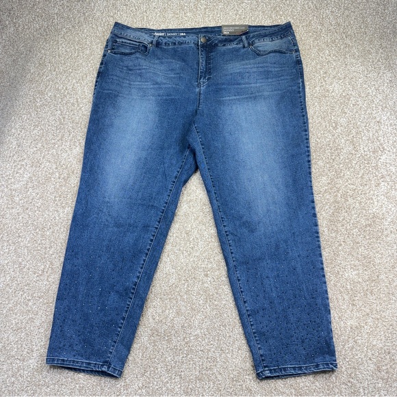 New Avenue Denim Skinny 26 A Blue Denim Women's Jeans Stretch - Picture 2 of 15